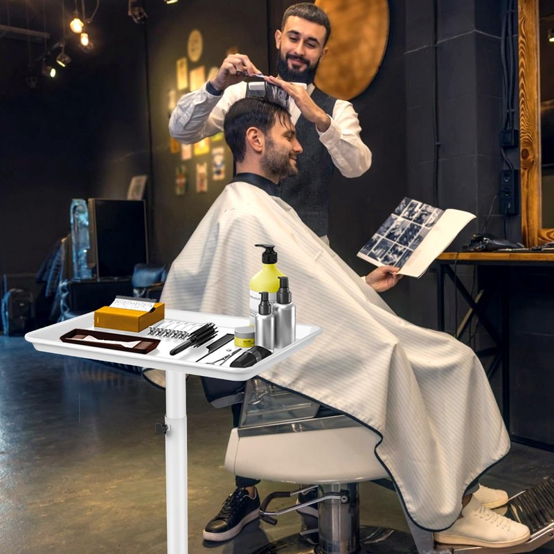 Salon Tray, Salon Rolling Tray with Adjustable Height, Salon Tray