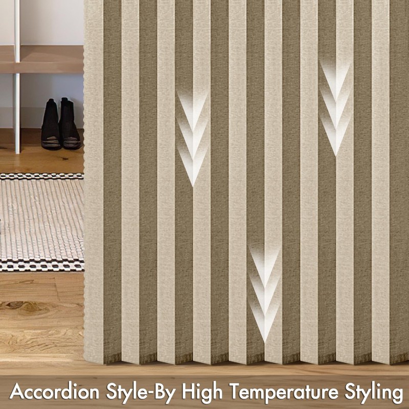 MIULEE Accordion Style Magnetic Folding Door Curtains for Doorways/Closet, Room