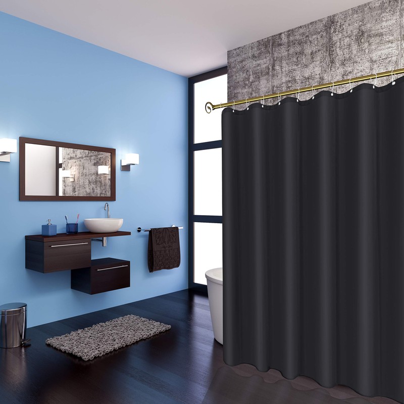 Biscaynebay Extra Long Fabric Shower Curtain Liner 72 Inch Width