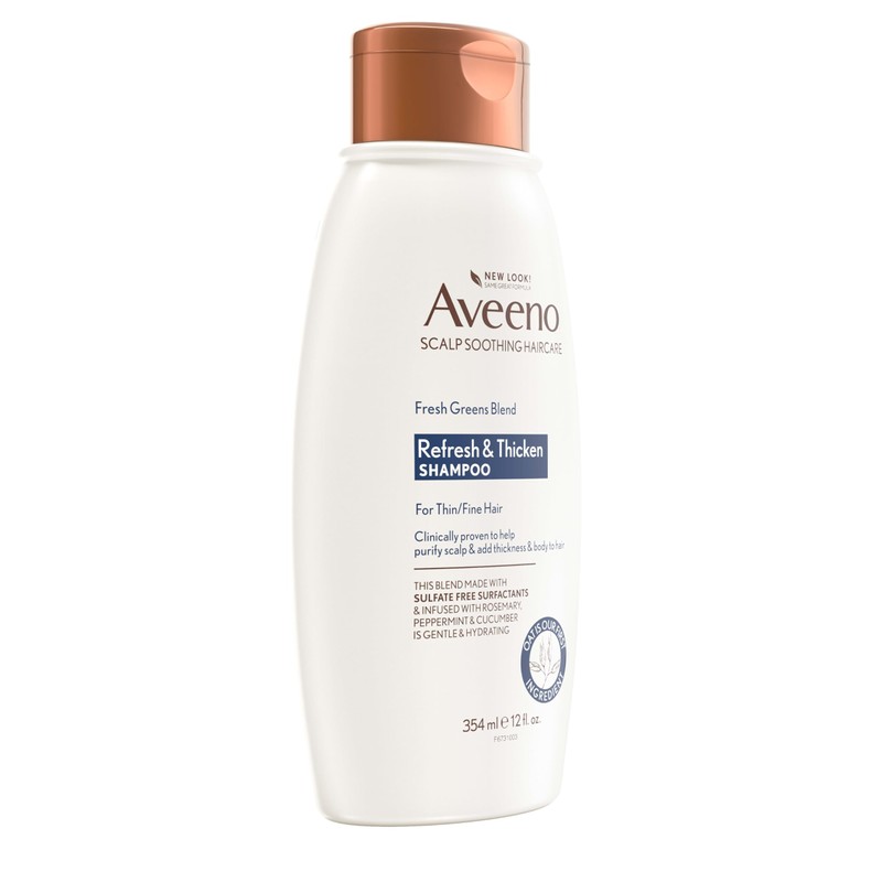 Aveeno, Fresh Greens Blend Sulfate-Free Shampoo with Rosemary, Peppermint &