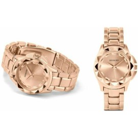 Sociology NEW Sociology 2391E Women's Dazzling Solid Rose Gold Dial Studded Case Watch hot