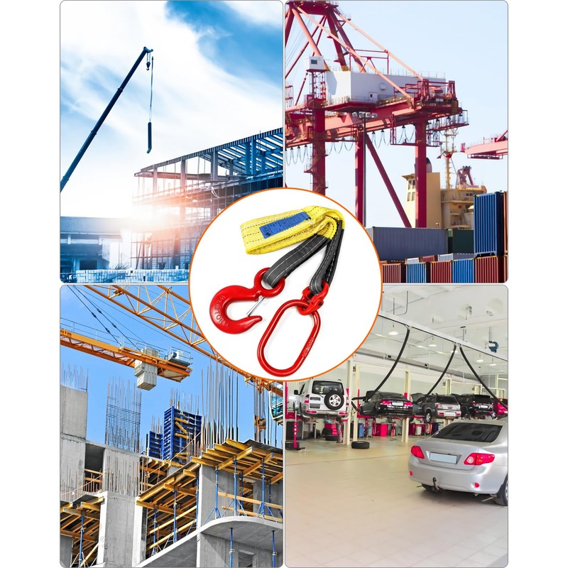 QWORK Lifting Slings Web Sling, 3.3 Ft Heavy Duty Single