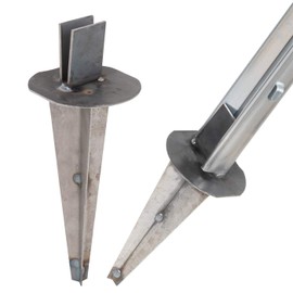 VOSS.farming Ground plate for Z-profile fence posts, bracing of wild fence, steel, knotted mesh, game protection fence, posts, fence system, corner brace, corner posts