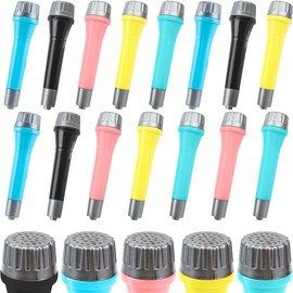 20 Pcs Plastic Toy Microphones Colorful Fake Microphone Muticolor Plastic Toy Microphone for Kids Adults Music Toys Goody Bag Fillers Birthday Party Fun Favors, 5 Colors
