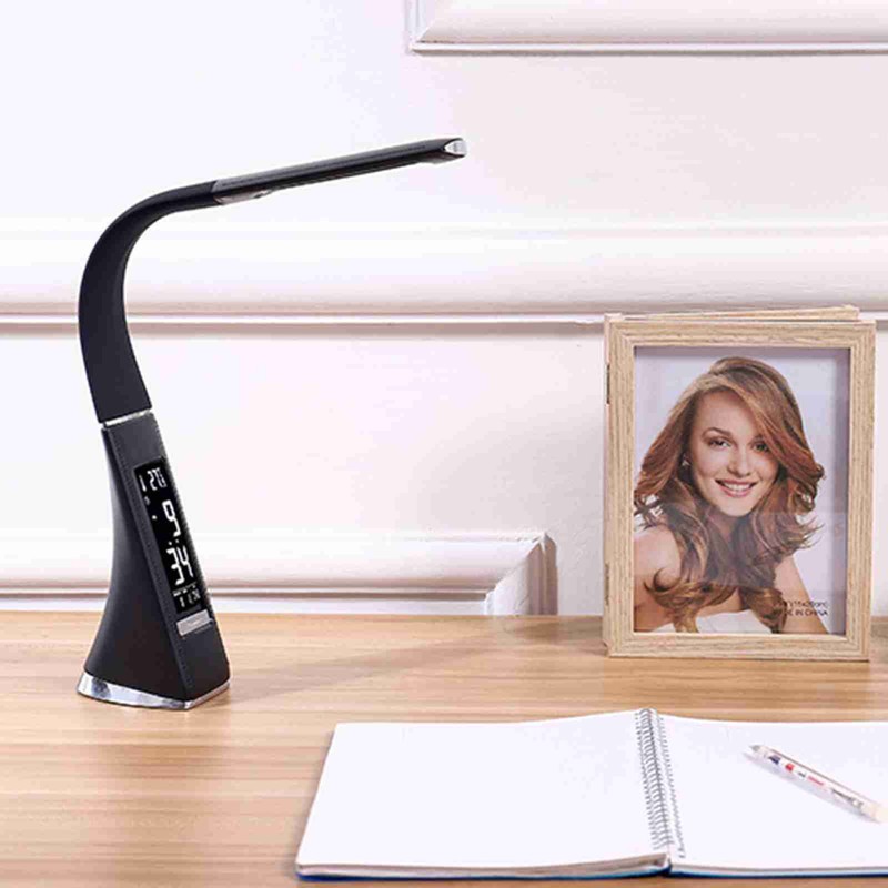 Eye Caring Reading Lamp 3 Gears Adjustable Brightness Calendar Clock