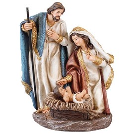 The Healing Corner Christmas Traditional Nativity Set Xmas Decoration Holy Family Nativity Scene 3 Figures Special Xmas Gift Christmas Ornament Multicolour