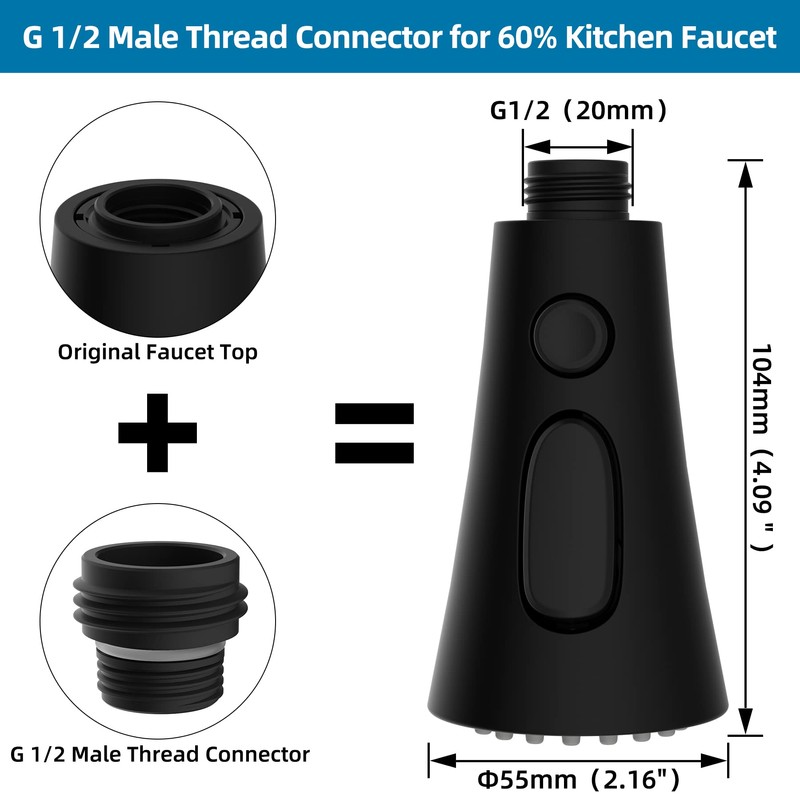 Kitchen Faucet Head Replacement, Pull Down Kitchen Faucet Sprayer Head