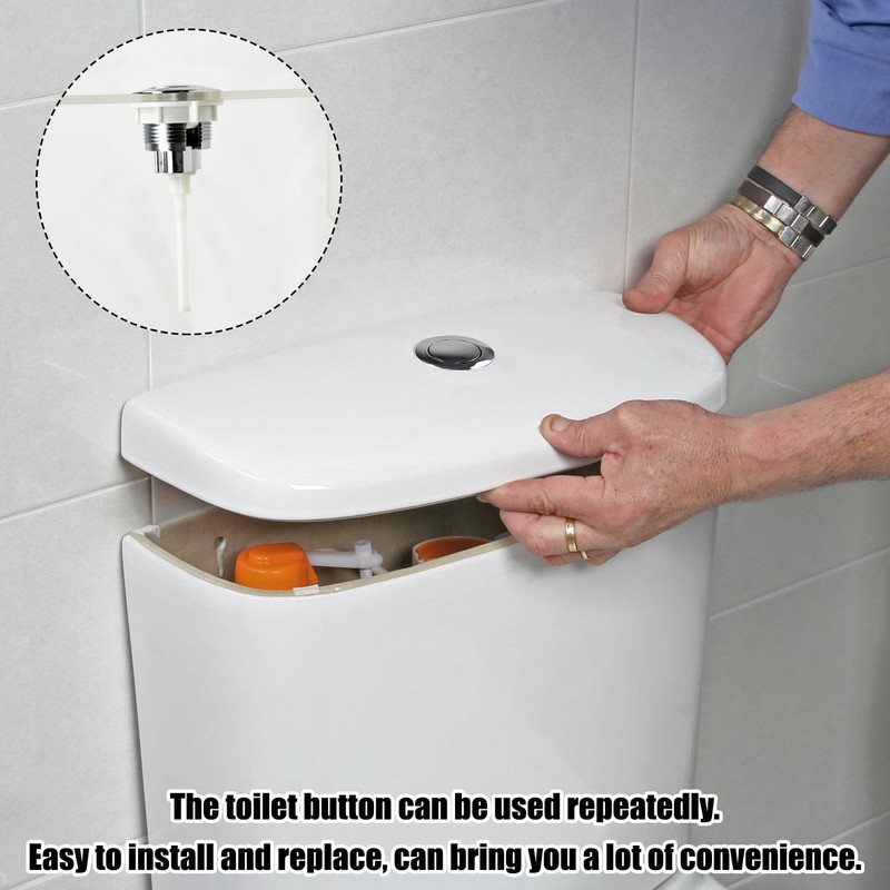 2Pcs Toilet Flush Buttons 38mm, Universal Replacement for Most Toilets,