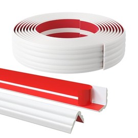 20FT Flexible Wall Corner Protector Moulding Trim, Peel and Stick Inside & Outside Wall Corner Guards Edge Protector,Self Adhesive Molding Trim Strip for Edge Ceiling