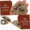 Operitacx Necklace Box Lock Bronze Box Buckle Furniture Accessory Strong