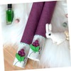 KOMBIUDA Set of 2 Floral Printed Refrigerator Door Handle Covers