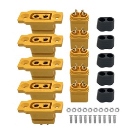 5Pairs XT60E-F Female Plug XT60h XT60 Male Bullet Connector Wire Cable Plug for RC FPV Lipo Battery RC Quadcopter (5Pairs XT60E-F)