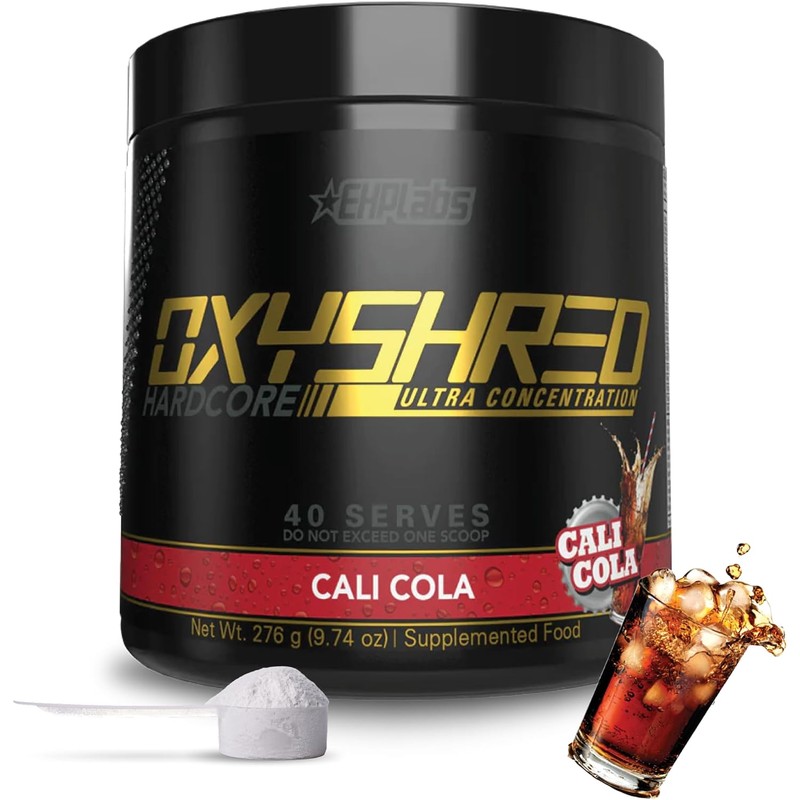 EHPlabs OxyShred Hardcore Polvo termogénico para preentrenamiento para triturar, polvo