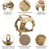 Annchwool Tactical Dog Harness for Small Dogs with Handle, Military