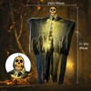 Hanging Skeleton Ghost for Halloween Decor – Gauze Skull Prop
