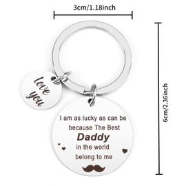 Kroziet Fathers Day Dad Gift,Gifts for Dad,Keyring for Dad,Dad Birthday Gifts,New Dad Gifts,Dad Gifts from Daughter,Thanksgiving Day Dad Gifts,Christmas Dad Gifts