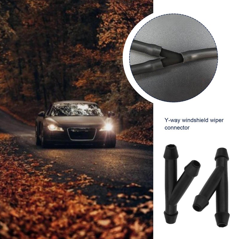 EMSea 10pcs Windshield Washer Hose Connector 3 Ways Y Type