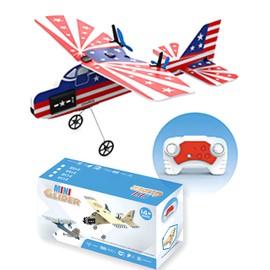 ANTSIR RC Plane, 2. 4Ghz Remote Control Airplane with Gyro Stabilizer/LED Light/Indoor Outdoor Model/Rechargeable Battery Easy to Fly RC Glider Toy for Kids Boy Girl Beginners (Red-Monoplane)