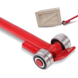 lesolar 5T Pry Bar Load 11000 Pounds Lifting and Handling Pry Bar Steel Pry Bar With Wheels With Bearings Pry Bar 5 Feet Long Handle