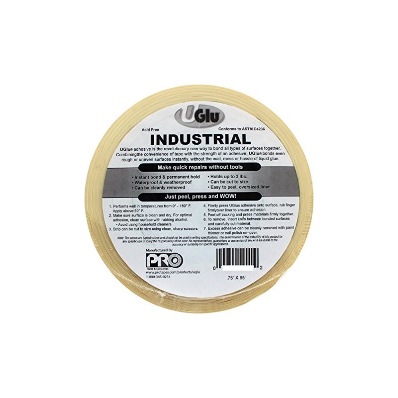ProTapes 306UGLU3465 UGlu 20 Mil Roll 3" Core 3/4" Wide