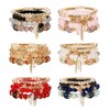Subiceto 6 Sets Bohemian Stackable Bead Bracelets for Women Stretch