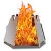 LIXADA Wood Stove, Folding, Bonfire Stand, Wood Stove, Easy Assembly,