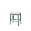 Linon Marino 25" Wood Backless Counter Stool in Blue