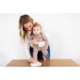 Kate & Milo Clay Babyprints Keepsake, Baby's First Christmas Ornament, Newborn Handprint or Footprint Clay Kit, Easy No-Bake DIY Clay Impression, Gender-Neutral Christmas Baby Gift, Burlap