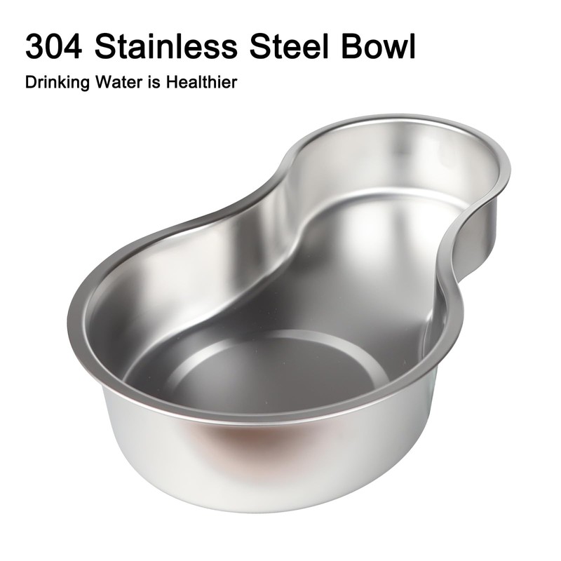 Sfozstra Automatic Pet Water Dispenser with Stainless Steel Bowl, Gravity