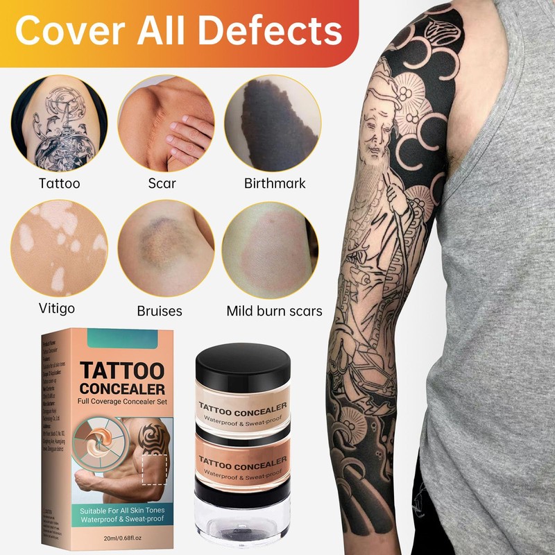 Tattoo Cover Up Makeup - Body Coverage Perfector Waterproof -