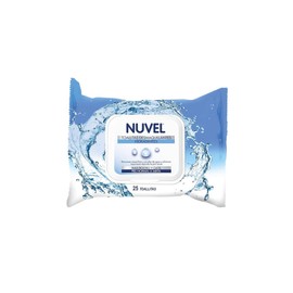 Nuvel Toallitas Desmaquillantes Hidratantes para Rostro y Ojos, 25 Piezas  Para Piel Normal y Mixta  Almohadillas Faciales Tipo Kit de Viaje...       