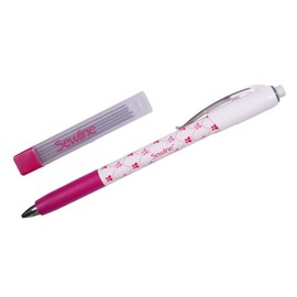 Sewline ソーライン 布用 シャープペンシル ・ 替芯 セット 0.9mm 黒 消しゴム 付き FAB50038