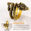 U7 Rings Aesthetic Snake Gold Ring for Women Stainless Steel