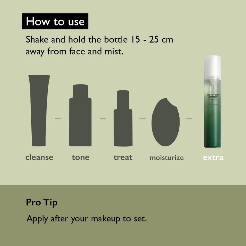 HARUHARU wonder Black Bamboo Mist, Hydrating and Firming skin, Panax