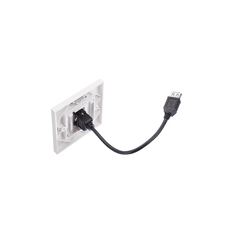 USB 2.0 Modular Faceplate/Wall Outlet (1 x USB 2.0 Port)