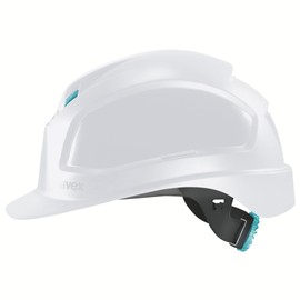 uvex pheos planet B-WR protective helmet, ventilated work helmet for construction site, white, 52-61 cm
