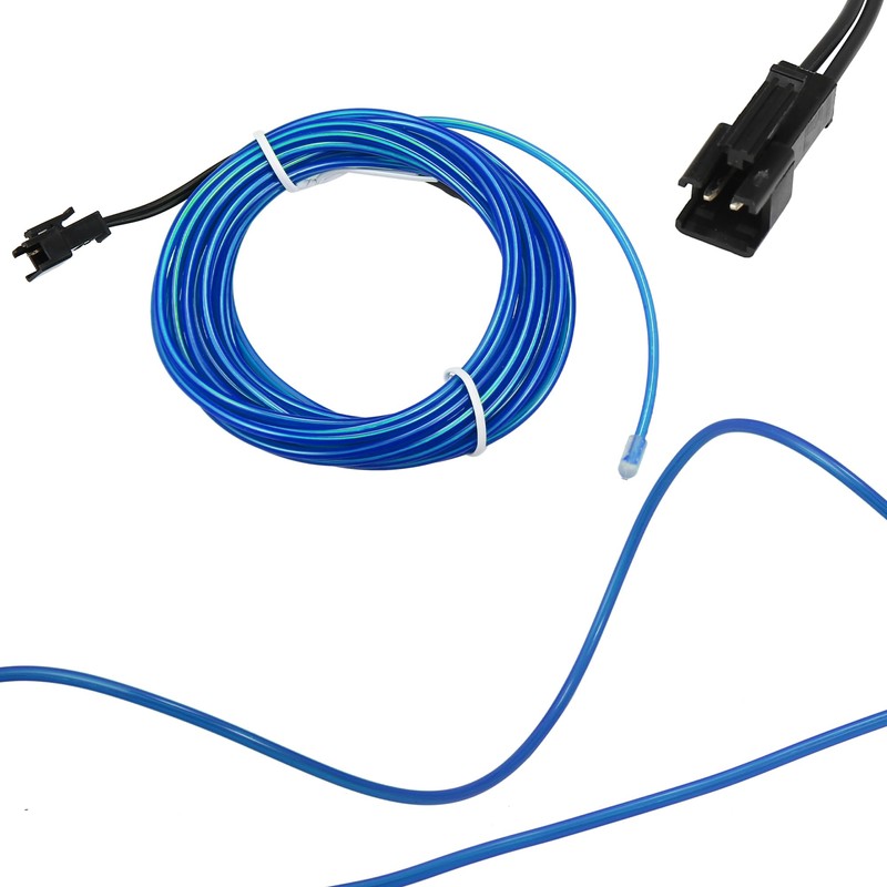 X AUTOHAUX 4 Meter/13ft Neon EL Wire String Strip Blue