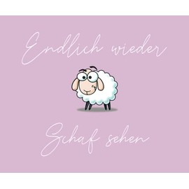 Farbwuselei Glasses Cleaning Cloth Finally Again Sheep See Cloth (Pink)