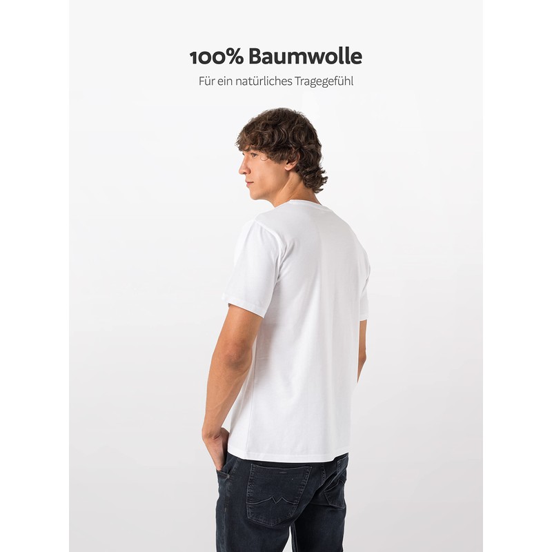 Burnell & Son Men's T-Shirt, Pack of 3, 100% Cotton,