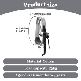 Lvjkes Baby Newborn Baby Sling Multifunctional Children's Carrier Adjustable Portable for Babies from 6 to 48 Months Toddlers Weighing up to 25 kg (Grey)