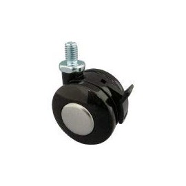 Toshin Seisakusho TS40BM8XP1.25 Screw-in Dual Wheel Caster 40 Diameter with Free Stopper