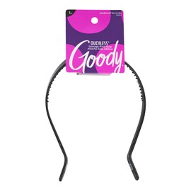 Goody Ouchless Medium Headband with Flex Tips - Flex Teeth Hold Bangs & Layers In Place for a Comfortable Fit - for All Hair Types - Pain-Free Hair Accessories for Women, Men, Boys, and Girls