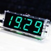 Compact 4-digit DIY Digital LED Clock Kit Light Control Temperature