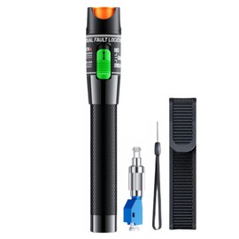 TXWTXPJ-1pcs 30km Visual Fault Locator (VFL) - Fiber Optic Tester for Cable Fault Detection,Visual Fault Locator Fiber Optic Tester Kit Including Single Mode 9/125μm FC Male to LC Female Adapter