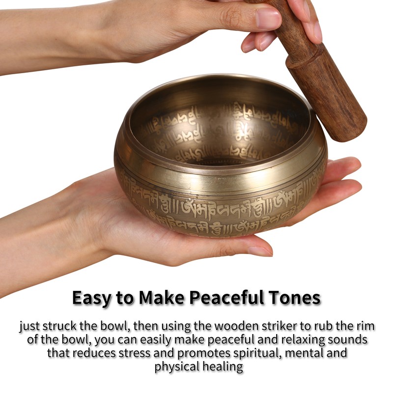 Tibetan Singing Bowl Handmade Buddha Tibet Struck Bowl Ritual Music