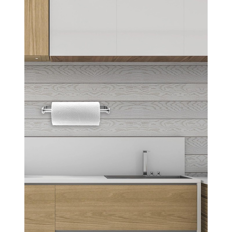 QWORK® 33 cm Kitchen Roll Holder No Drilling – SUS304