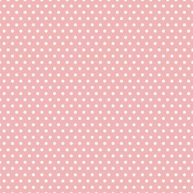 Rose and Hubble Polka Dot Fabric - 45 Inch Wide 100% Cotton Poplin for Dressmaking, Quilting, and Crafting - Soft, Cotton Fabric for Sewing, Apparel, Home Décor, Bag Making (Pale Pink, 0.5 Metre)