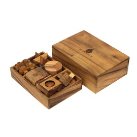 Siam Mandalay Wooden Puzzle, Set of 6, Educational Toy, Wooden Puzzle, 3D Puzzle, Magic Puzzle, Perforated Puzzle, Brain Training, Gift, Cram School, Children's Club, Unisex