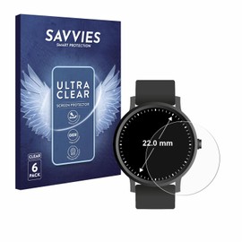 Savvies Screen Protectors for Circular Displays Diameter 22 mm Ultra Transparent Pack of 6