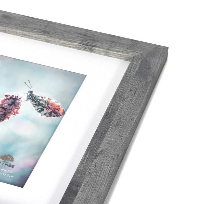 Scholartree Grey 5x7 Picture Frame,Display 5x7 without Mat or 4x6
